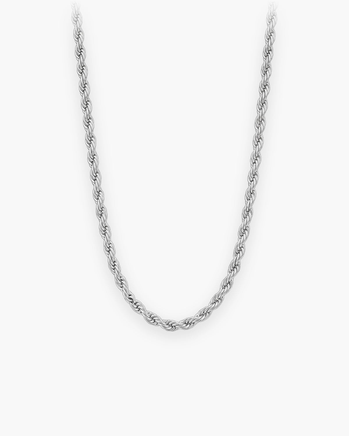 Atlas everyday rope chain in silver stainless steel [c:silver]