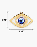 Atlas evil eye pendant necklace dimensions 1.38 x 0.91 in [u:in]