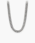 Atlas faceted double-link cuban chain in silver stainless steel [c:silver]