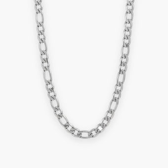 Figarokette Herren aus Edelstahl, 3 bis 6 mm
