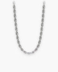 Atlas fine rope chain in silver stainless steel [c:silver]