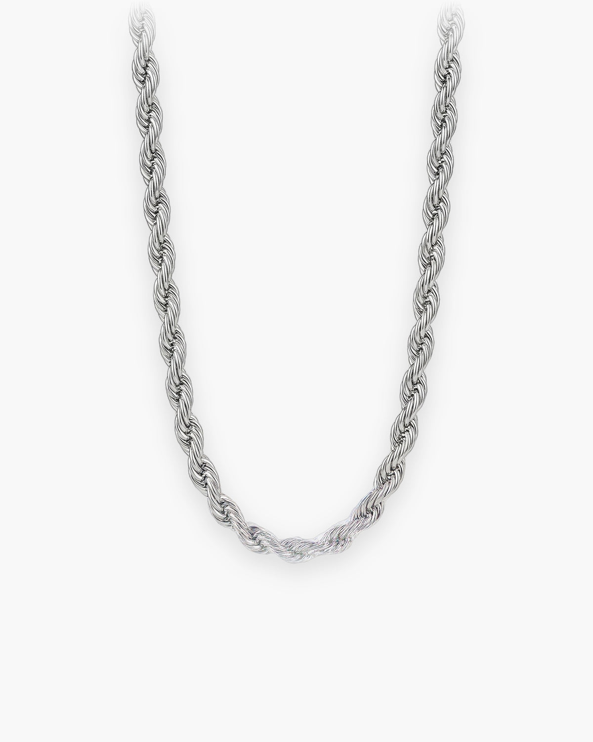 Atlas fine rope chain in silver stainless steel [c:silver]