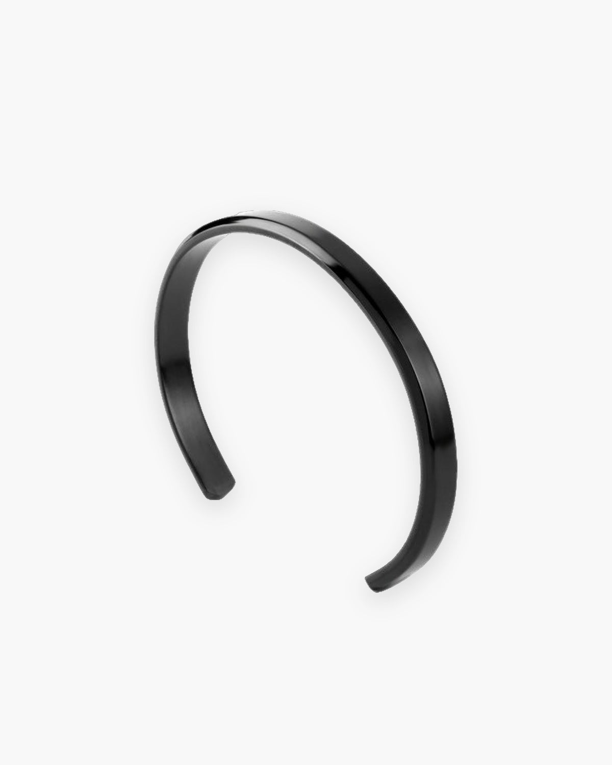 Atlas flat cuff bracelet in black titanium steel [c:black]