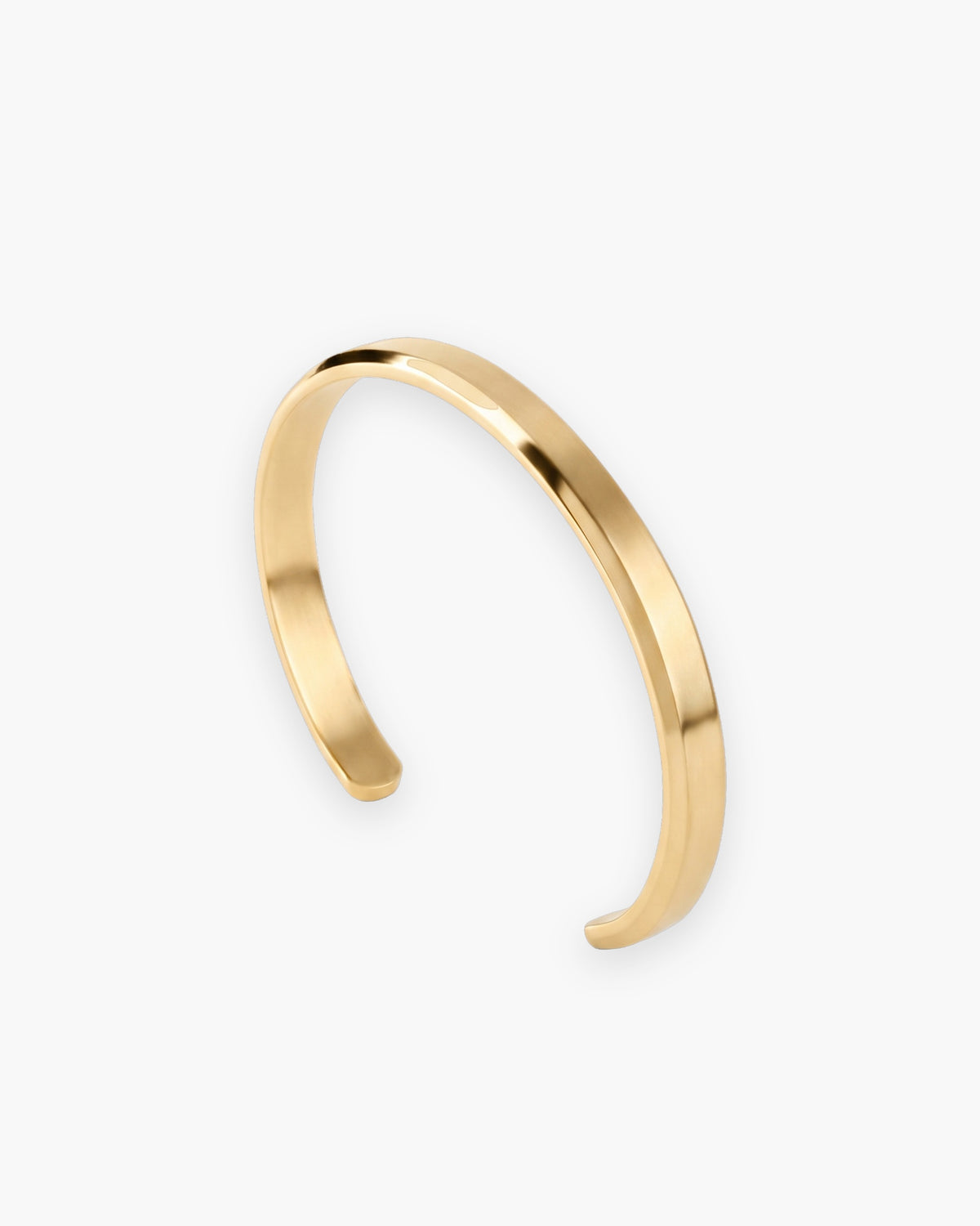 Atlas flat cuff bracelet in gold-tone titanium steel [c:gold]