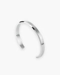 Atlas flat cuff bracelet in polished silver titanium steel [c:silver]