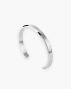 Atlas flat cuff bracelet in polished silver titanium steel [c:silver]