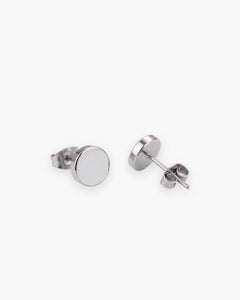 Clous d'oreilles homme disques plats en acier au titane