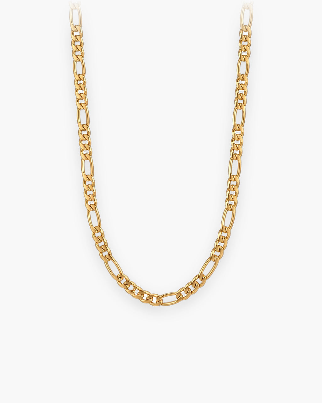 Atlas Flat Gold-Tone Figaro Chain in gold-tone [c:gold]