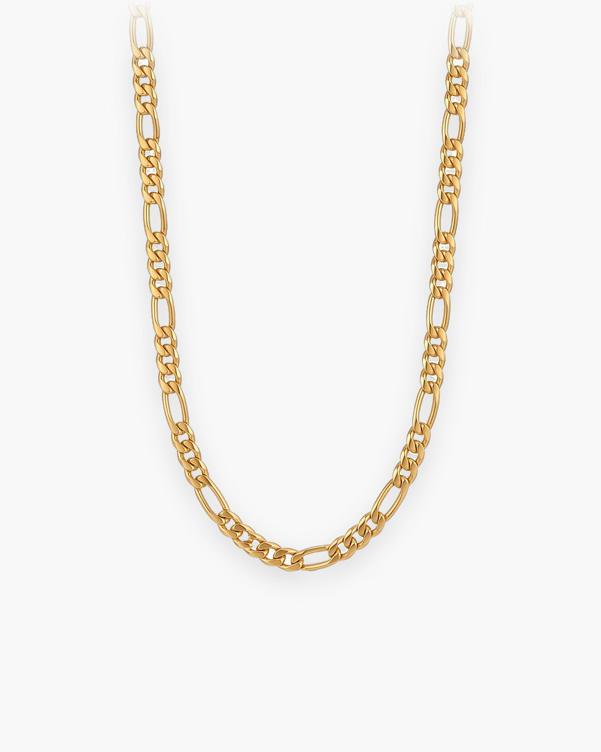 Atlas Flat Gold-Tone Figaro Chain in gold-tone [c:gold]