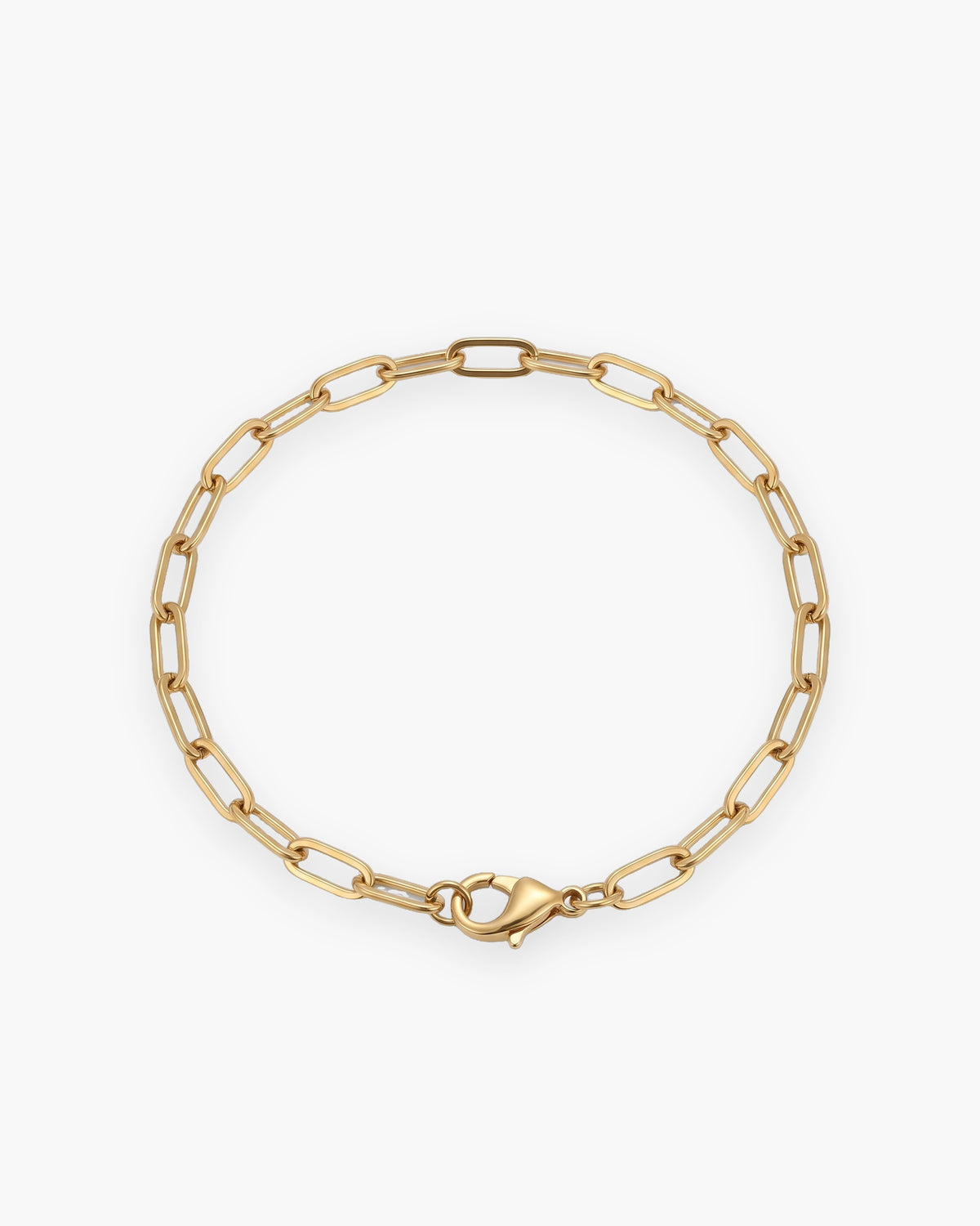 Atlas flat link chain bracelet in gold-tone stainless steel [c:goldbracelet]