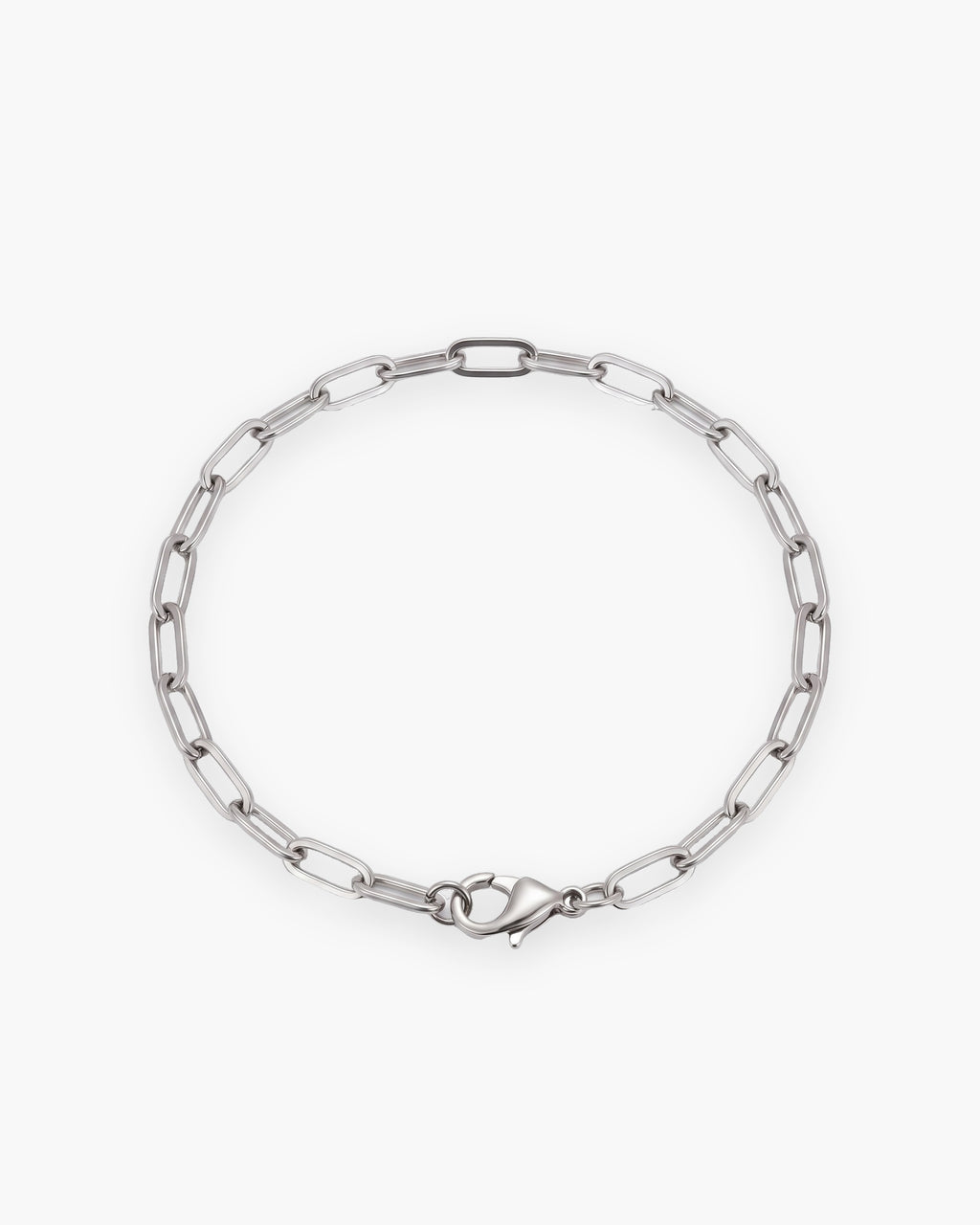 Atlas flat link chain bracelet in silver-tone stainless steel [c:silverbracelet]
