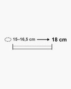 Atlas flat link chain bracelet length 18 cm with matching wrist size [u:mm]