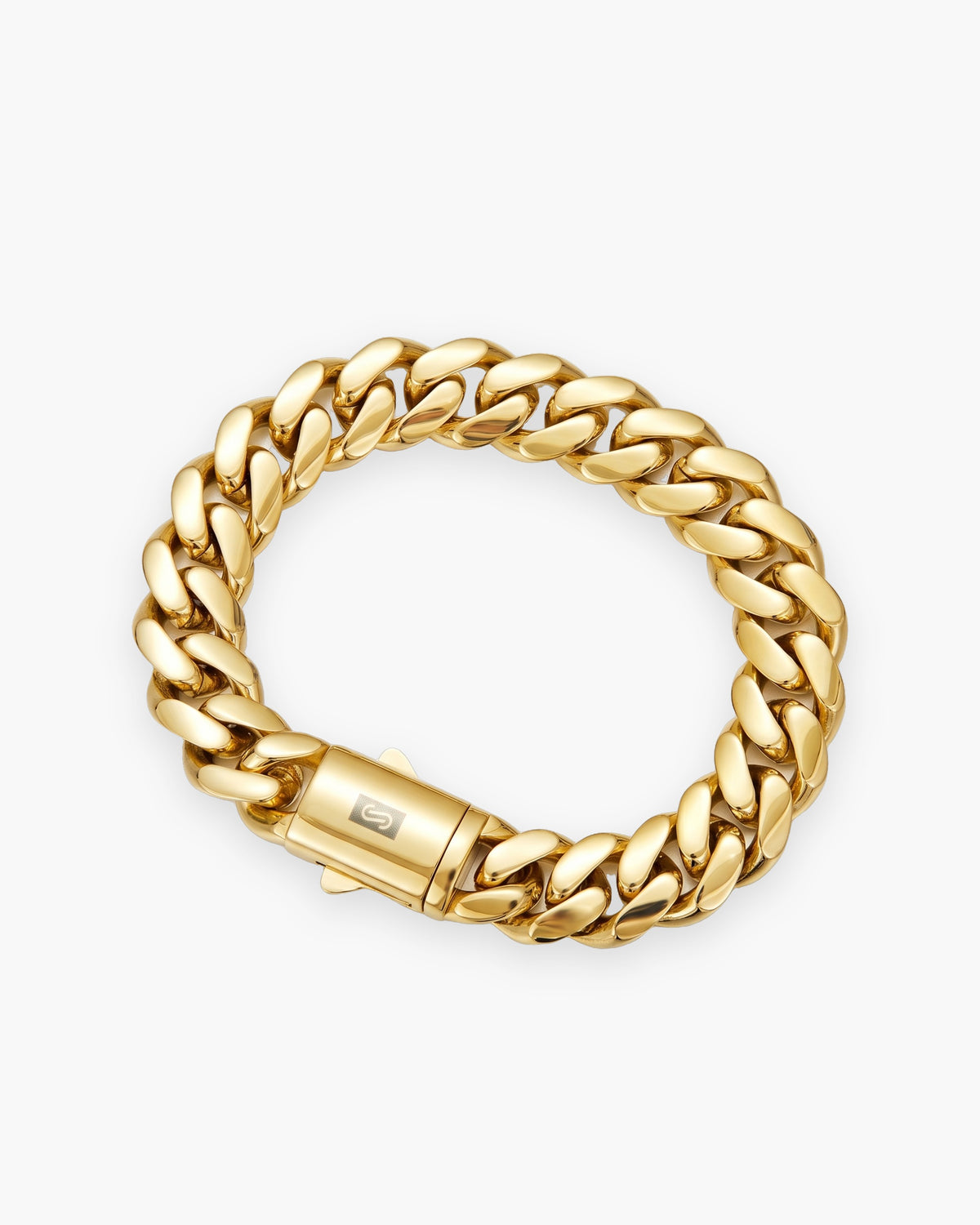 Atlas gold-tone Cuban bracelet in gold-tone stainless steel [c:gold]