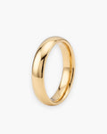 Atlas polished dome band in gold-tone stainless steel [c:gold]
