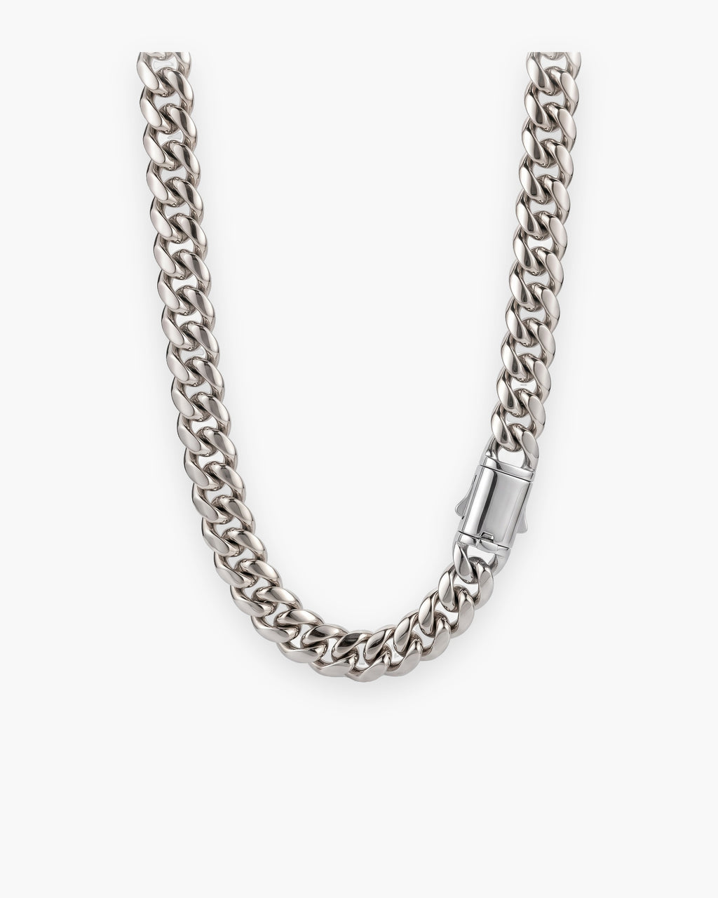 Atlas heavy Cuban chain with box clasp in silver stainless steel [c:silver]
