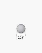Atlas inlaid barbell stud earring face size at true scale: 0.24 inch [u:in]