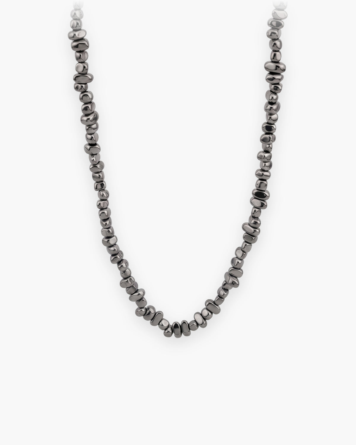 Atlas irregular bead chain in black titanium steel [c:black]