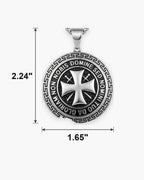 Atlas Knights Templar medallion dimensions 1.65 x 2.24 inches with bail [u:in]