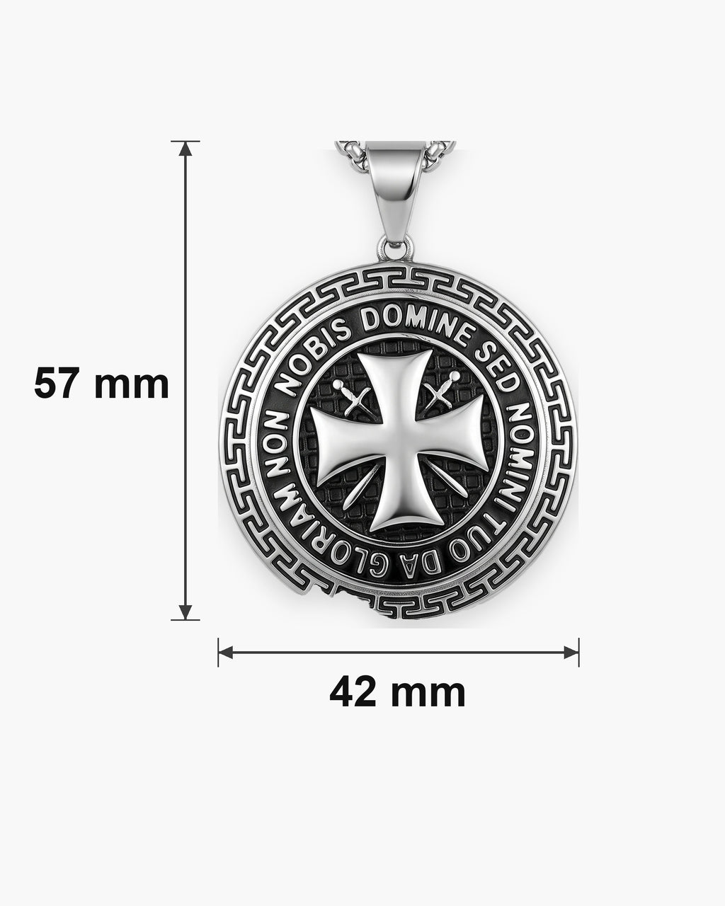 Atlas Knights Templar medallion dimensions 42 x 57 mm with bail [u:mm]