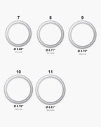 Atlas layered split band ring ring sizes 7 to 11 with inner diameters in inches [u:in]