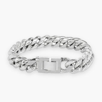 Men's Miami Cuban Link Bracelet in Steel