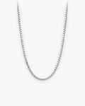 Atlas minimalist box chain in silver stainless steel [c:silver]