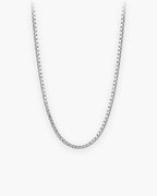 Atlas minimalist box chain in silver stainless steel [c:silver]
