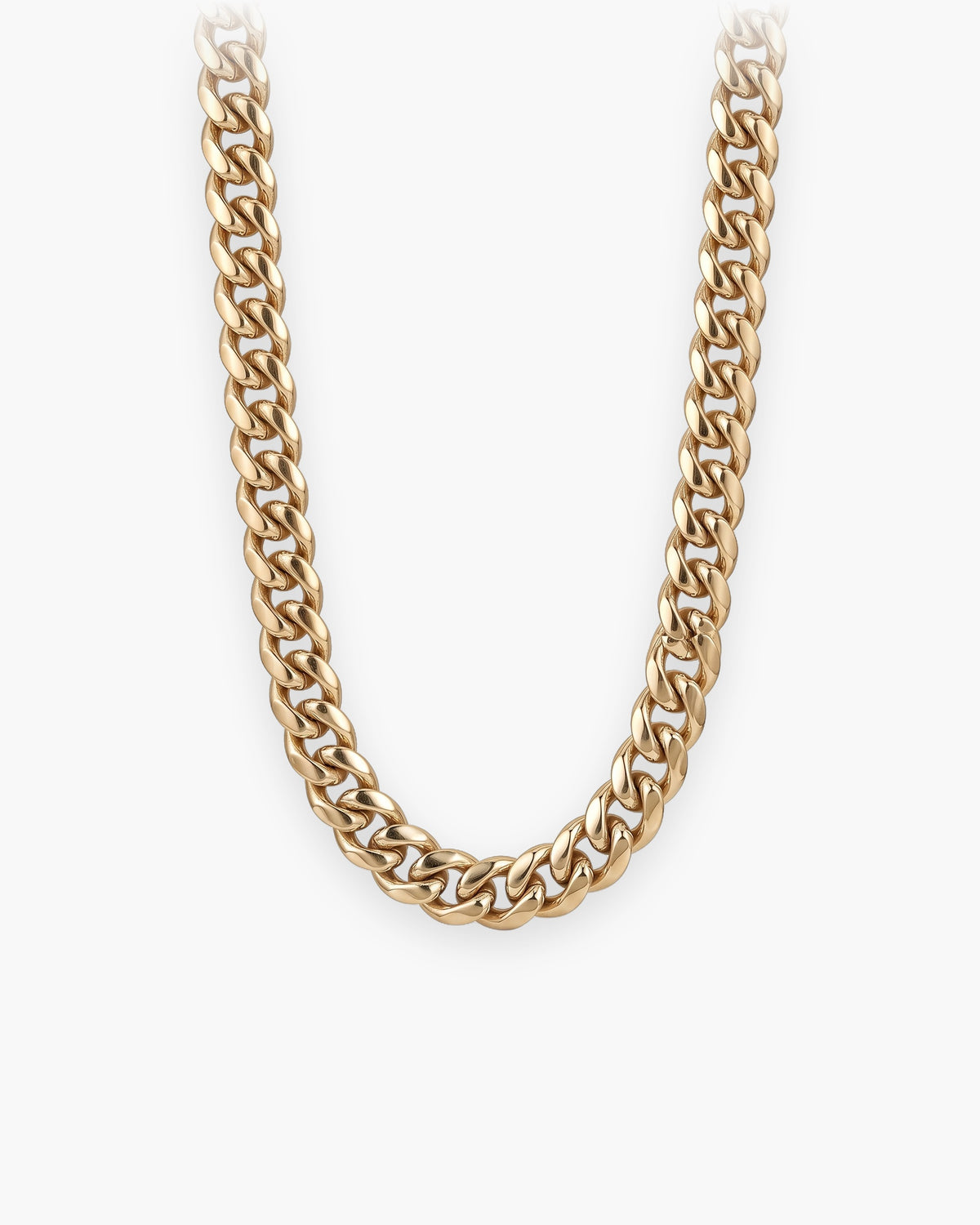 Atlas mirror-polished Cuban chain in gold-tone stainless steel [c:gold]