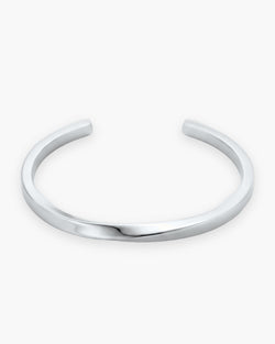 Atlas mobius twist cuff bracelet in silver-tone titanium steel [c:silver]