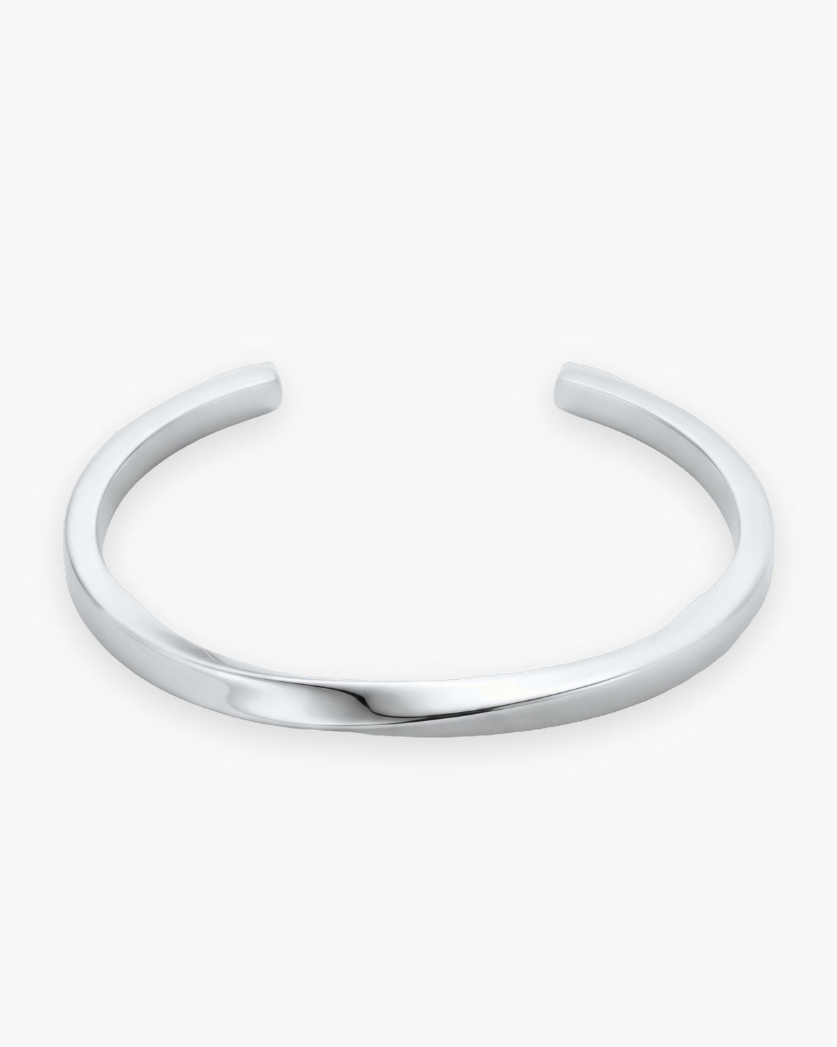 Atlas mobius twist cuff bracelet in silver-tone titanium steel [c:silver]