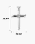 Atlas nail cross pendant necklace dimensions at true scale: 35 x 56 mm [u:mm]