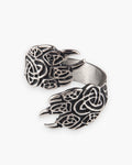 Atlas Norse claw adjustable ring in silver-tone stainless steel [c:silver]