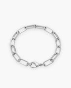 Atlas Paperclip Link Bracelet in silver-tone [c:silver]