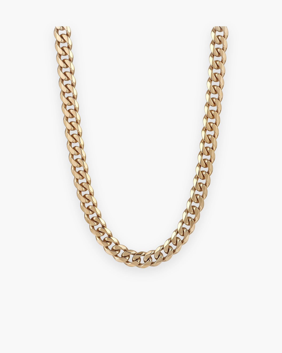 Atlas polished Cuban link chain in gold-tone titanium steel [c:gold]