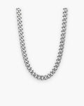 Atlas polished Cuban link chain in silver titanium steel [c:silver]