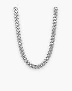 Atlas polished Cuban link chain in silver titanium steel [c:silver]