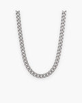 Atlas polished curb link chain in silver-tone stainless steel [c:silver]