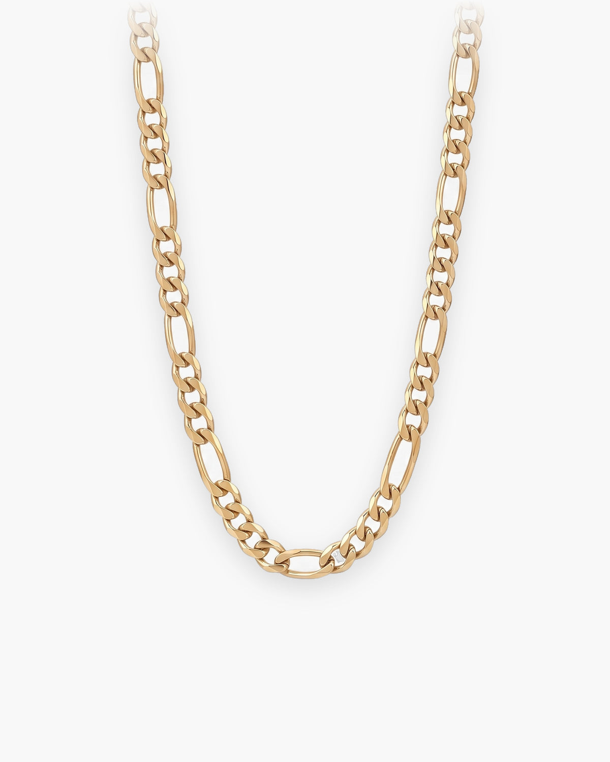 Atlas polished figaro chain in gold-tone stainless steel [c:gold]
