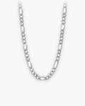 Atlas polished figaro chain in silver stainless steel [c:silver]