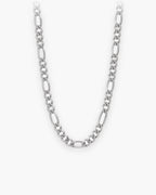 Atlas polished figaro chain in silver stainless steel [c:silver]