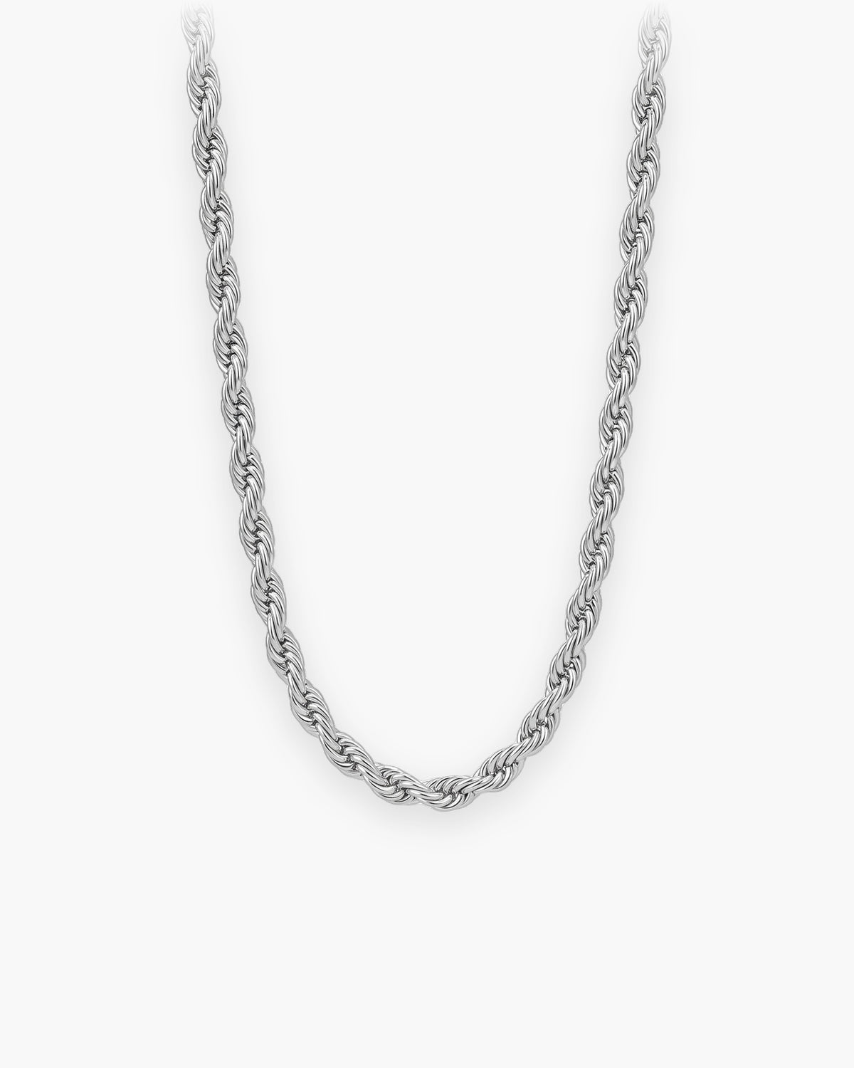 Atlas Polished Rope Chain in silver-tone [c:silver]