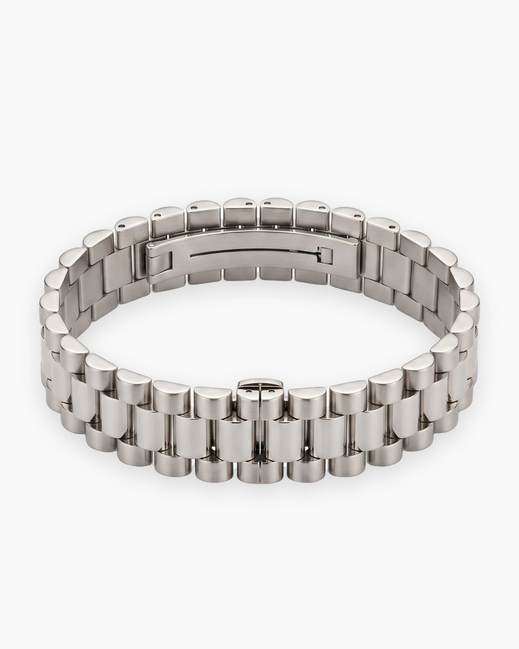 Atlas President link bracelet in silver stainless steel [c:silver]