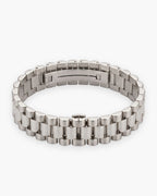 Atlas President link bracelet in silver stainless steel [c:silver]