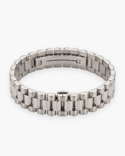 Atlas President link bracelet in silver stainless steel [c:silver]