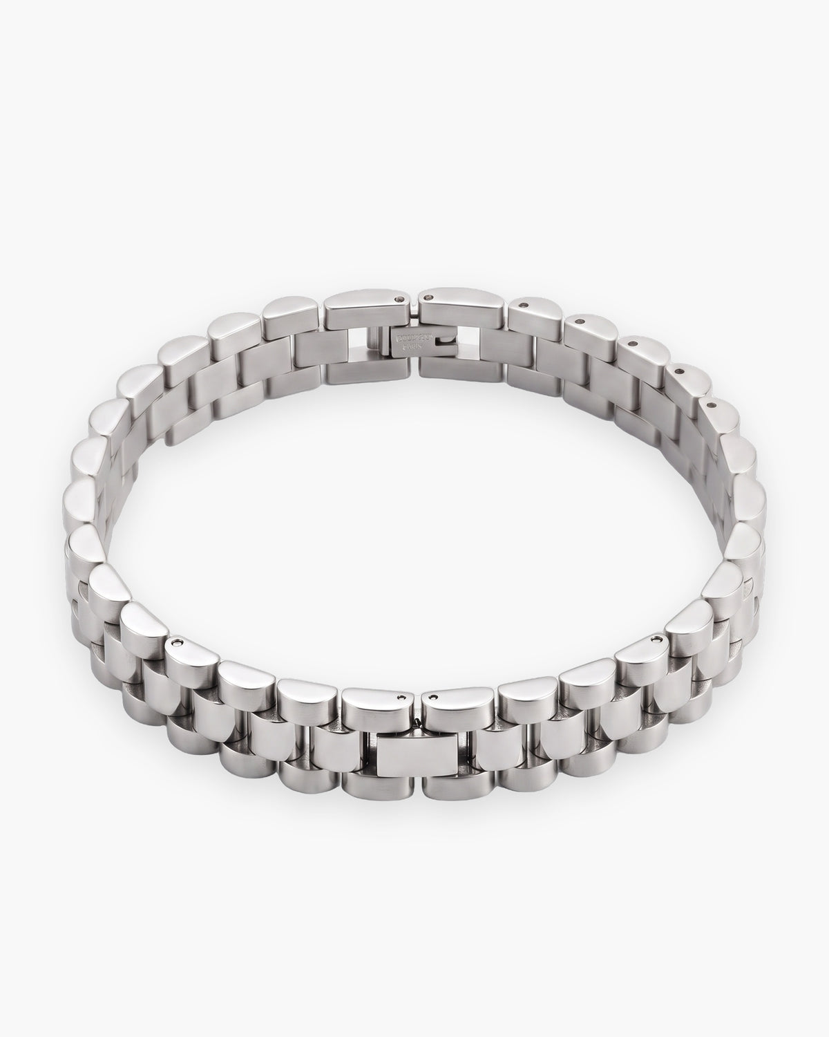 Atlas president link bracelet in silver-tone stainless steel [c:silver]