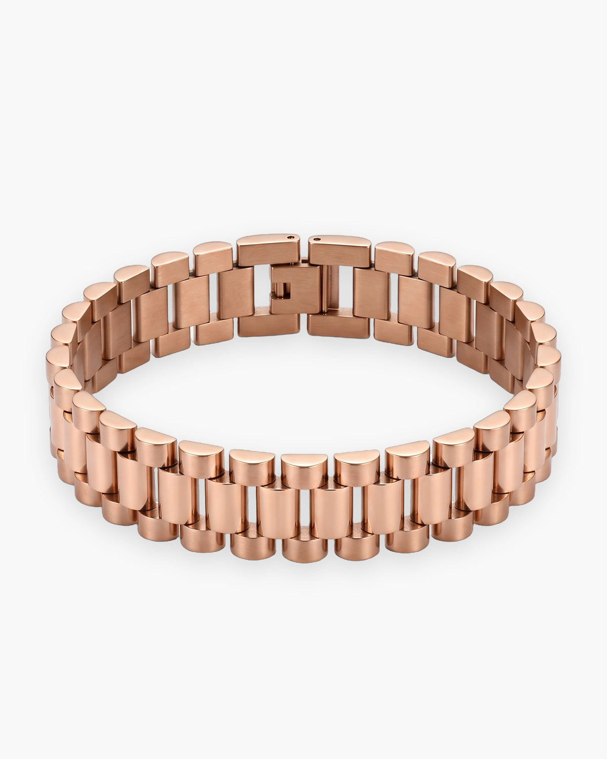 Atlas President link bracelet in rose gold-tone titanium steel [c:rosegold]