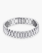 Atlas President link bracelet in silver-tone titanium steel [c:silver]