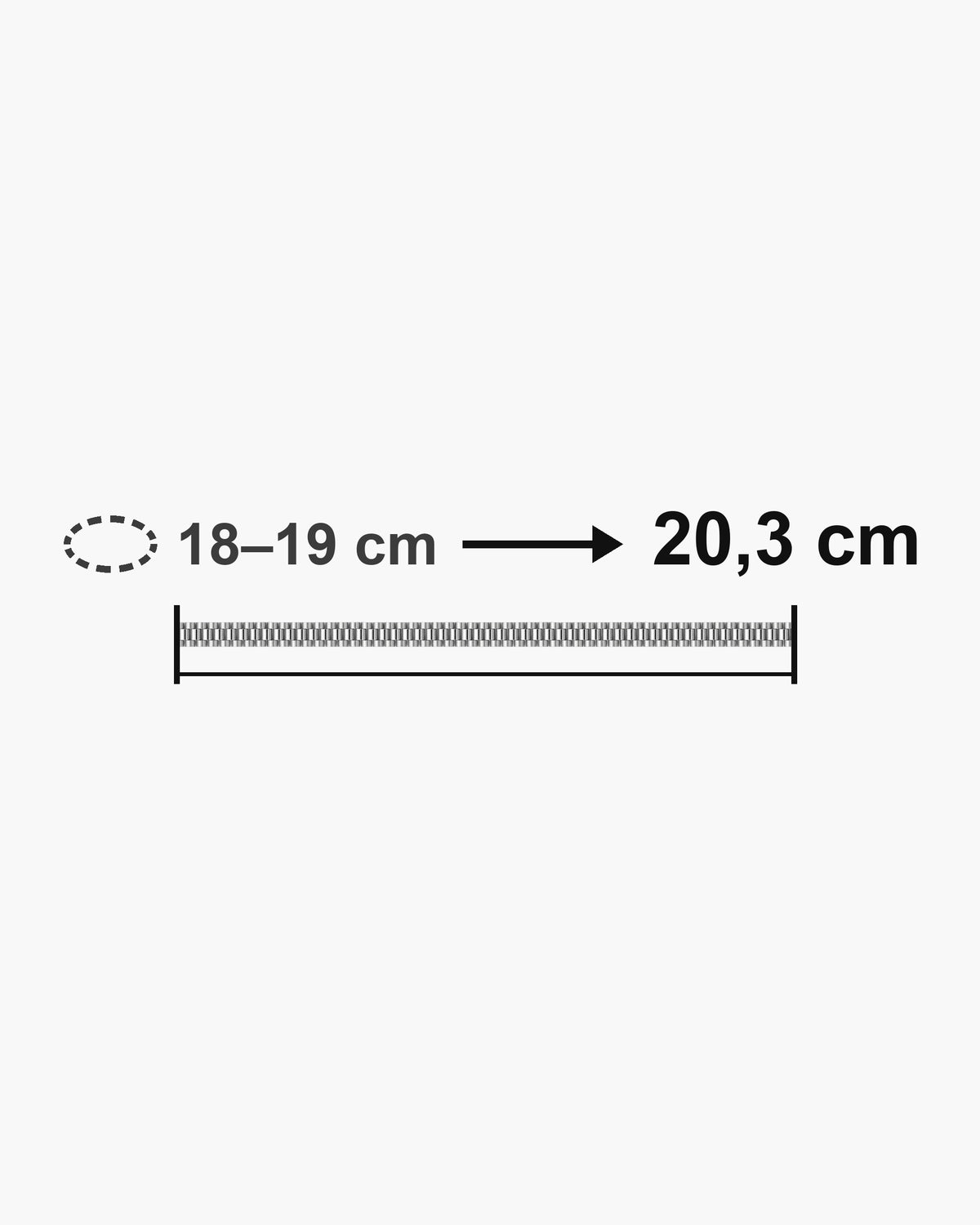 Atlas president link bracelet length 20.3 cm with matching wrist sizes [u:mm]