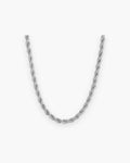 Atlas rope chain in silver titanium steel, 2.5 mm [c:silver]