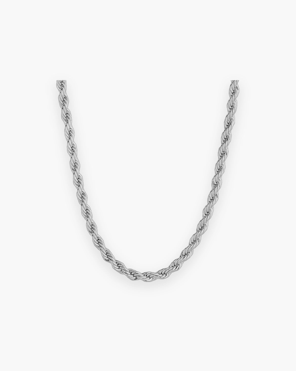 Atlas rope chain in silver titanium steel, 2.5 mm [c:silver]